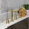 Kingston Brass Widespread Kitchen Faucet with Brass Sprayer, Brushed Brass KB1797WLLBS - alternate 4